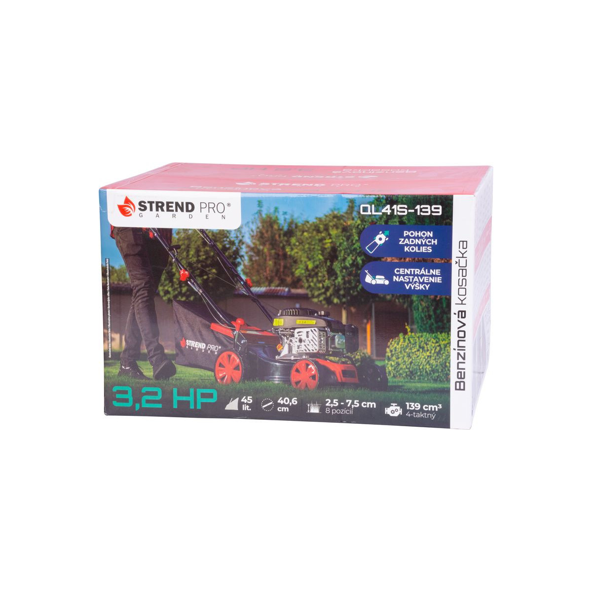 Mașină de tuns iarba cu benzină QL41S-139, 2,4 kw, cu lățimea de tăiere de 40,6 cm + tracțiune, LONCIN