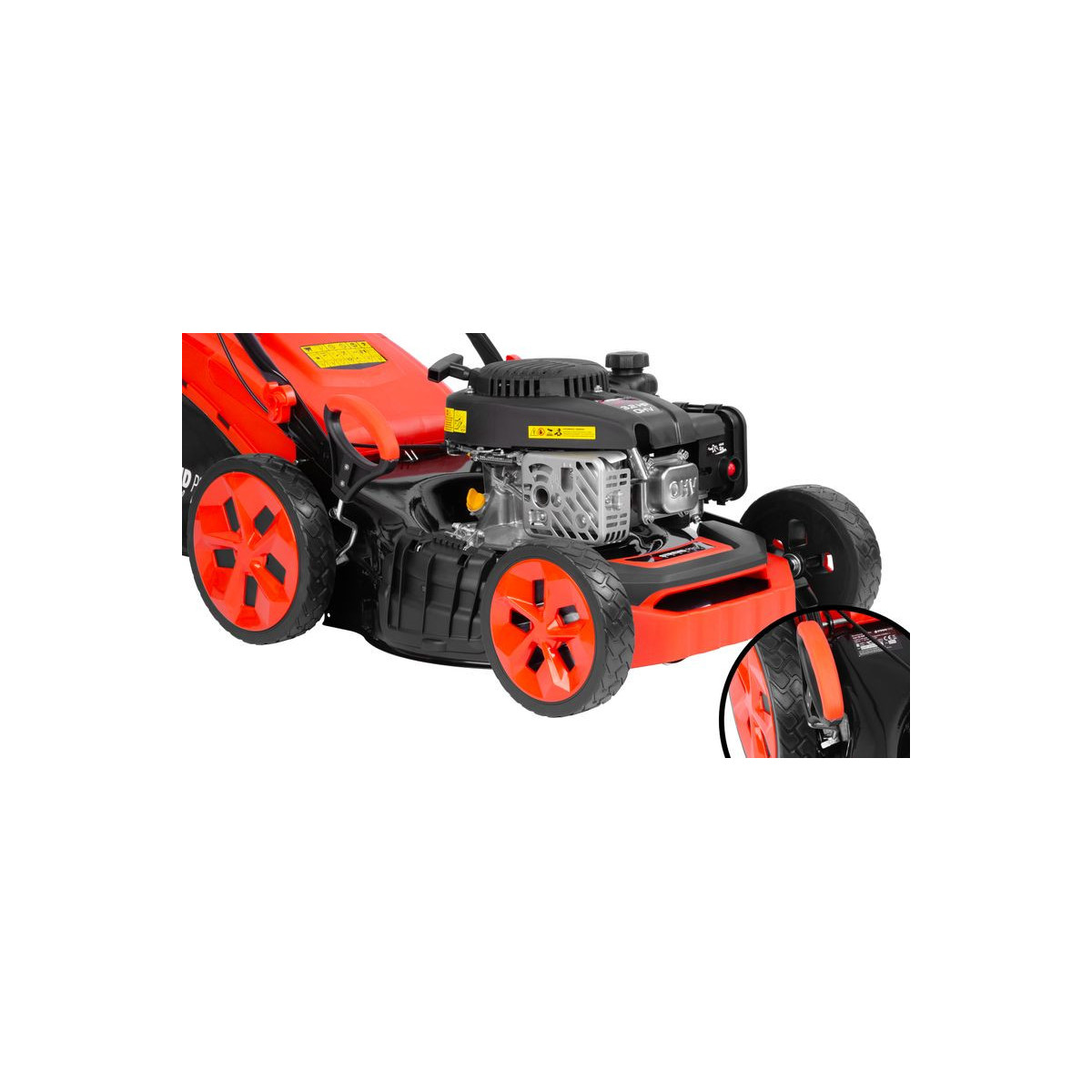 Tractorele de tuns iarba cu motor pe benzină QL46P-139, 2,4 kW, lățime de tăiere 46 cm, cu înaintare, LONCIN
