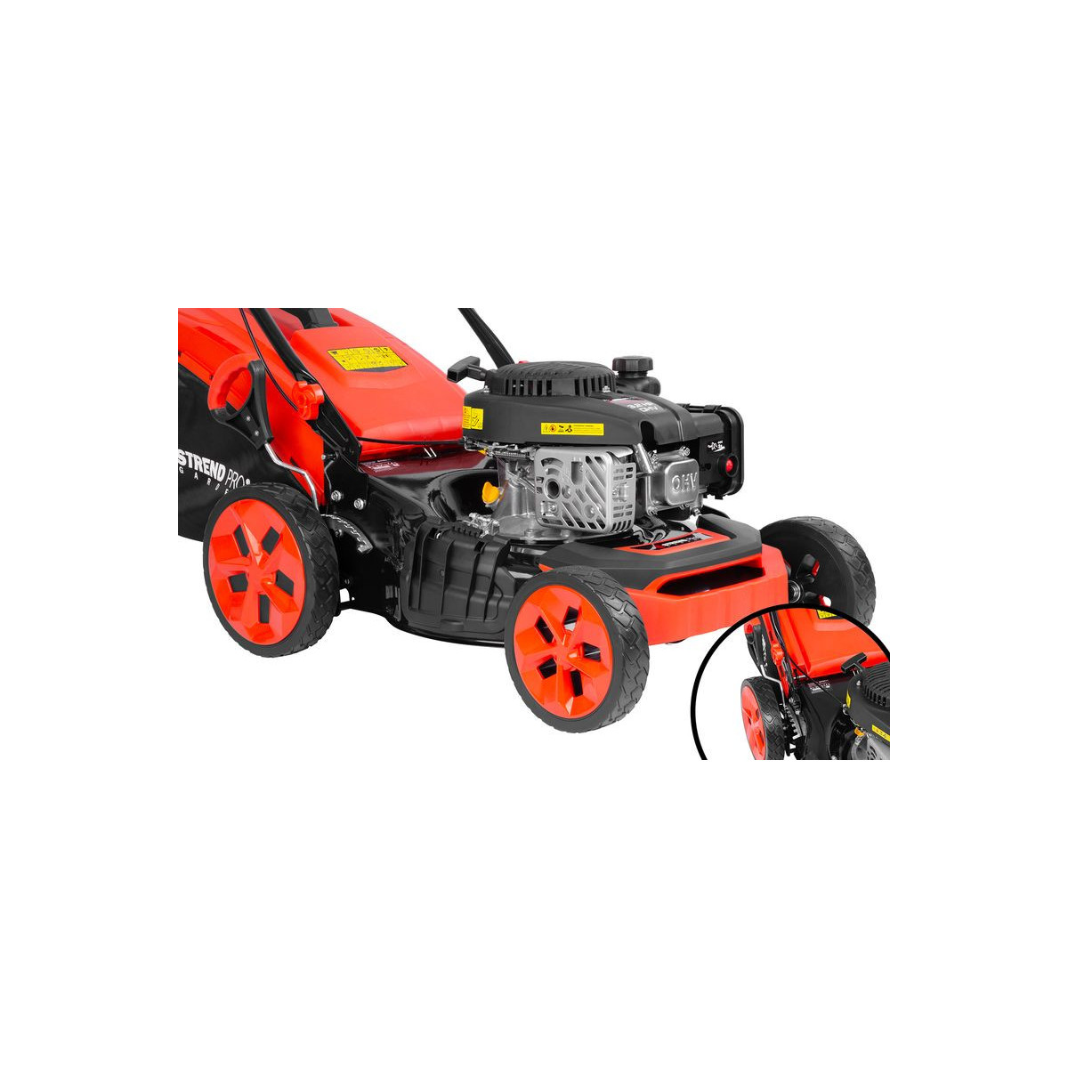 Tractorele de tuns iarba cu motor pe benzină QL46P-139, 2,4 kW, lățime de tăiere 46 cm, cu înaintare, LONCIN
