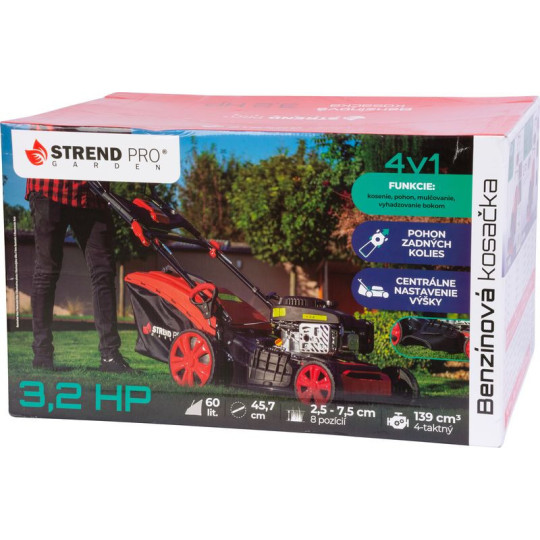 Tractorele de tuns iarba cu motor pe benzină QL46P-139, 2,4 kW, lățime de tăiere 46 cm, cu înaintare, LONCIN