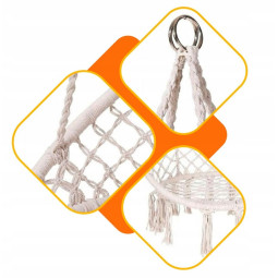 Cuib de berze suspendat de 70 cm în culoarea bej - fără pernă