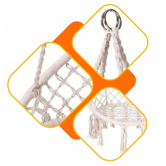 Cuib pentru stork 70cm suspendat în grădină, maro - fără perne