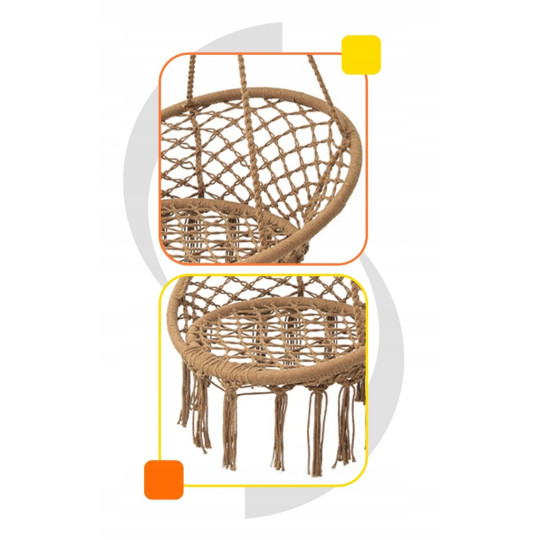 Cuib pentru stork 70cm suspendat în grădină, maro - fără perne