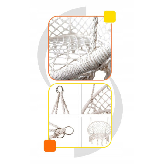 Cuib de berze suspendat negru 80cm - fără pernă