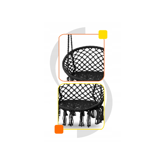 Cuib de berze suspendat negru 80cm - fără pernă