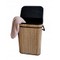 Coș de rufe din bambus cu capac deschis 72l, natur