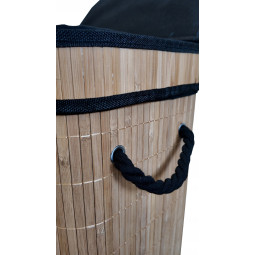 Coș de rufe din bambus cu capac deschis 72l, natur