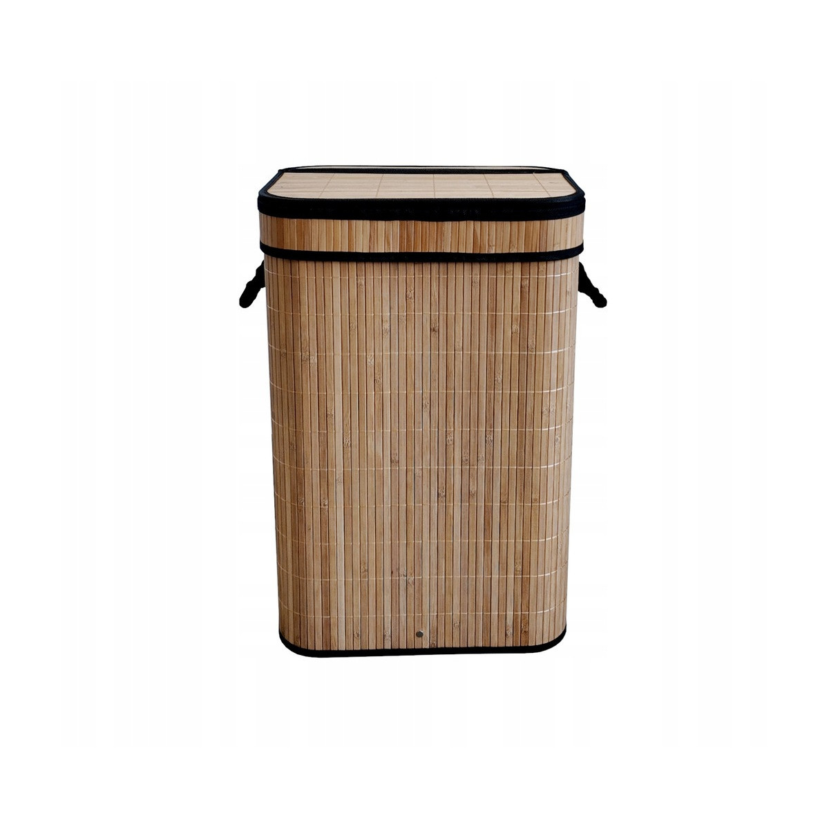 Coș de rufe din bambus cu capac deschis 72l, natur