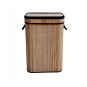 Coș de rufe din bambus cu capac deschis 72l, natur