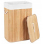 Coș de rufe din bambus cu capac 72l, natur