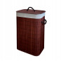 Coș pentru rufe, 72l, maro cu capac
