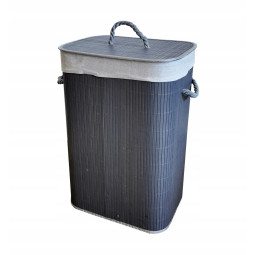 Coș gri pentru rufe cu capac 72l