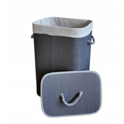 Coș gri pentru rufe cu capac 72l