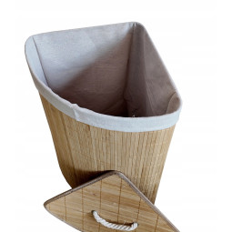 Coș de rufe colțar de 60l cu capac