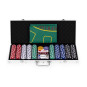 Set de Poker și Blackjack – 500 de jetoane, 2 pachete de cărți, zaruri, tablă de joc și valiză