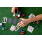 Set de Poker și Blackjack – 500 de jetoane, 2 pachete de cărți, zaruri, tablă de joc și valiză