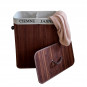 Coș de rufe de culoare marron - 100l - două compartimente