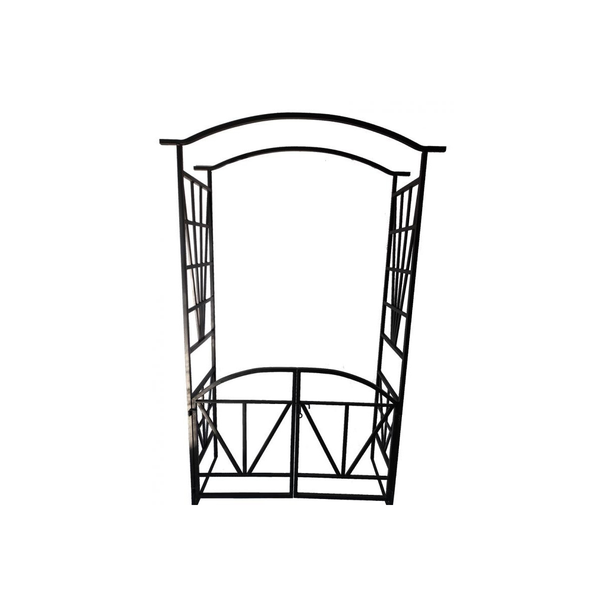Pergolă de grădină cu poartă 114x45x208 cm