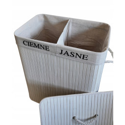 Bucată albă pentru rufe - 100l - două compartimente