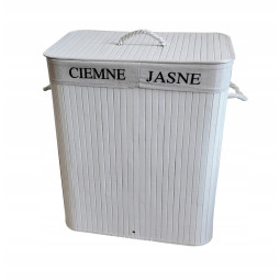 Bucată albă pentru rufe - 100l - două compartimente