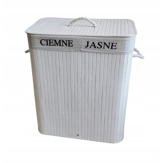 Bucată albă pentru rufe - 100l - două compartimente