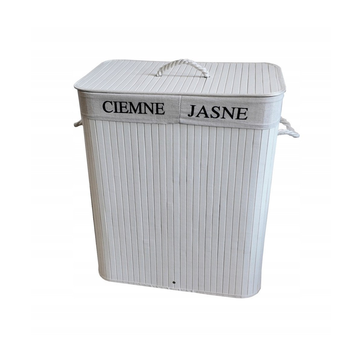 Bucată albă pentru rufe - 100l - două compartimente