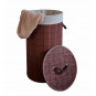 Coș de rufe rotund din bambus maro, 60l