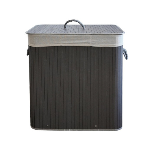 Coș gri pentru rufe cu capac și capacitate de 150 litri