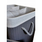 Coș gri pentru rufe cu capac și capacitate de 150 litri