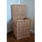 Coș de rufe din rattan maro cu înălțimea de 50 cm