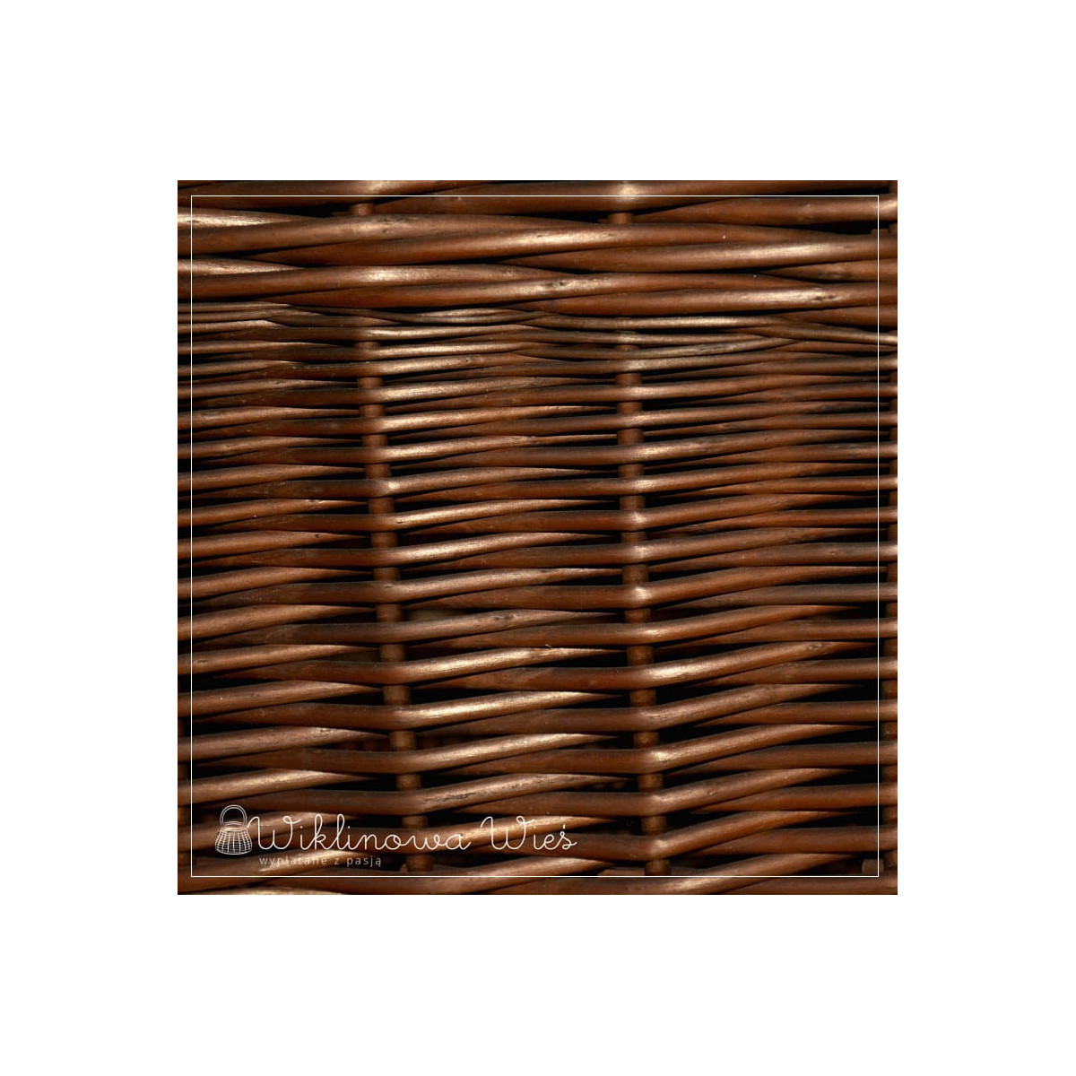 Coș de rufe din rattan maro cu înălțimea de 50 cm