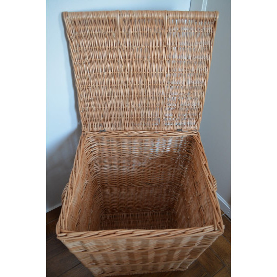 Coș de rufe din ratan natural, înălțime 60cm