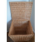 Coș de rufe din ratan natural, înălțime 60cm