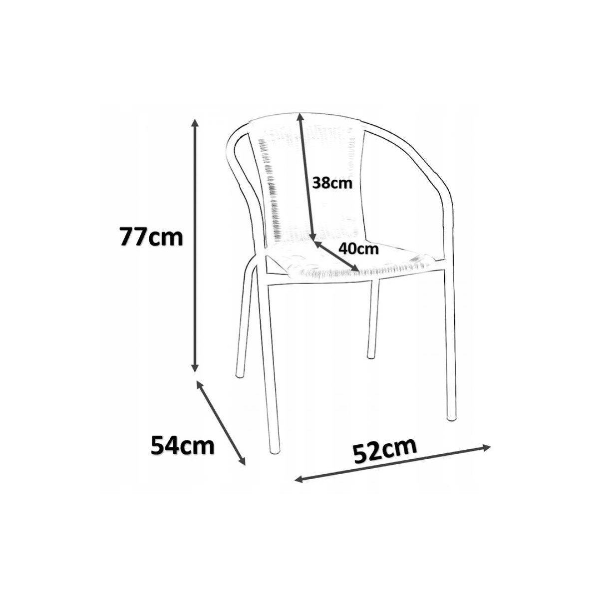 Set de mobilier din ratan pentru terasă în culoarea maro
