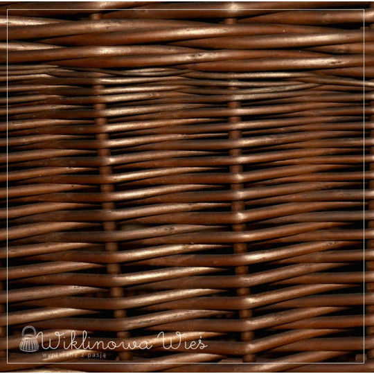 Coș rectangular pentru rufe, de culoare maro, înălțime 50cm