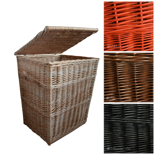 Coș de rufe rectangular cu vișine, înălțime 60cm