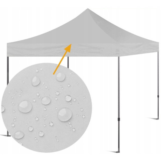 Cortină tip pop-up albă 3x3