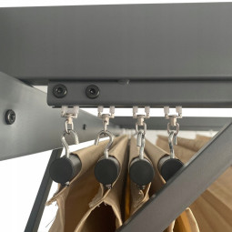 Pergolă metalică de grădină pentru terasă, cu dimensiunea de 3x4, de culoare gri.