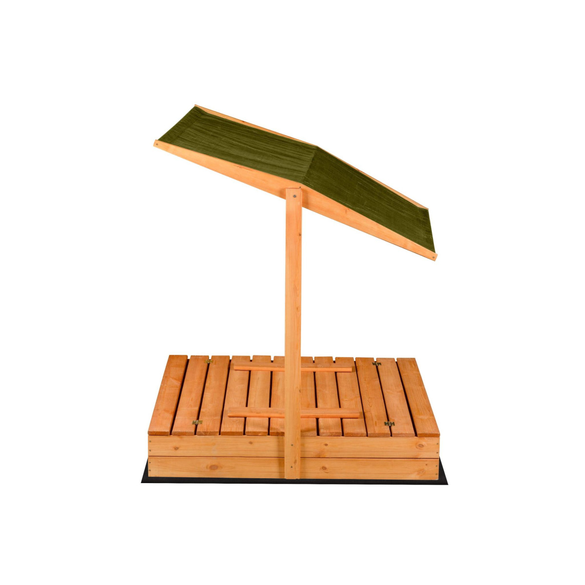 Pătuț de nisip închis 120 x 120 cu acoperiș