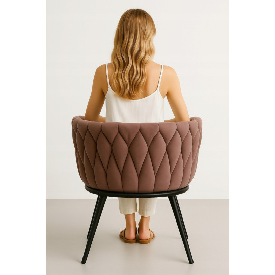 Scaun elegant PRINCESS în culoarea roz cu catifea