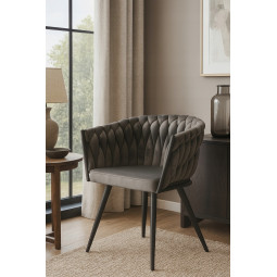 Scaun glamour pentru fiecare cameră în culoarea gri deschis.