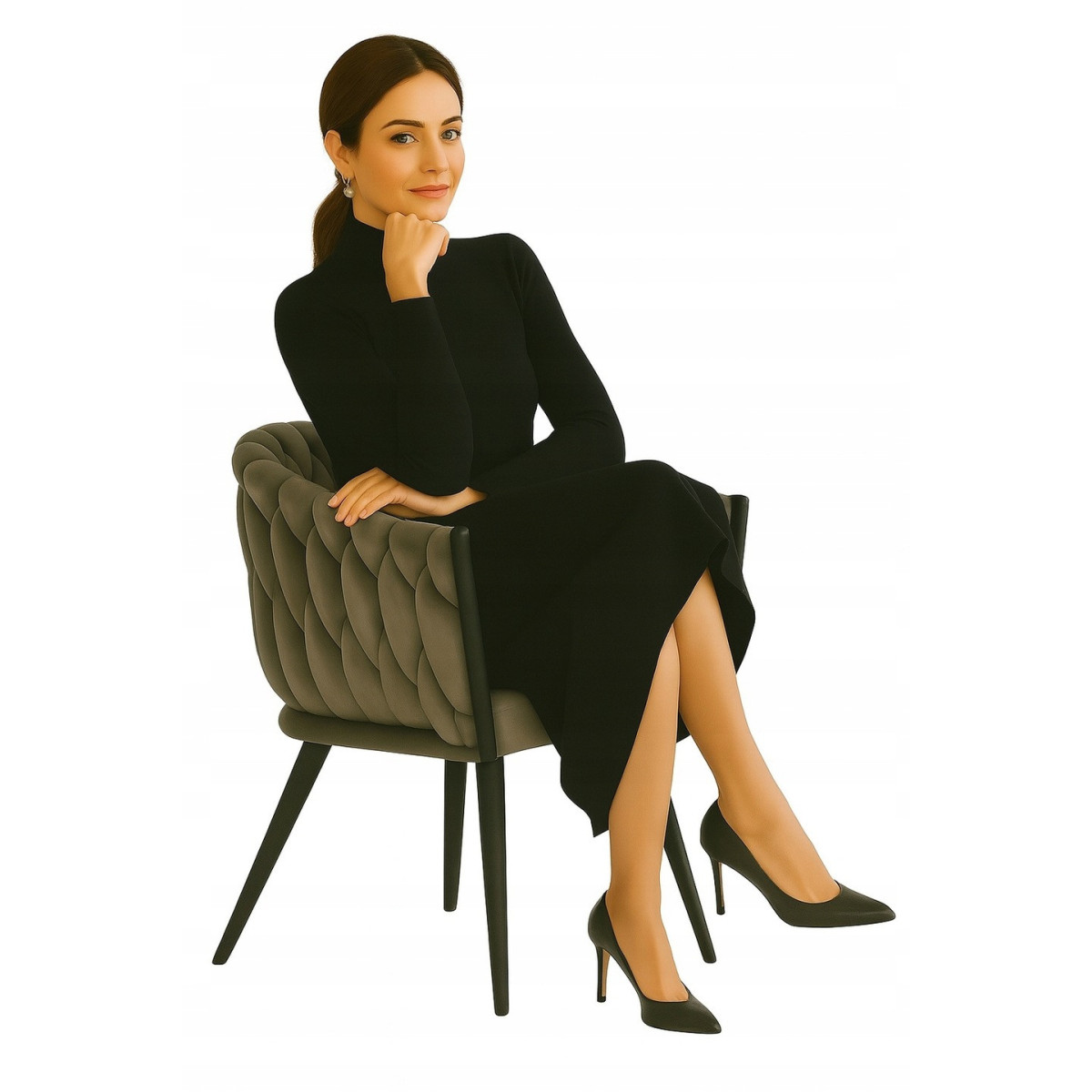 Scaun glamour pentru fiecare cameră în culoarea gri deschis.