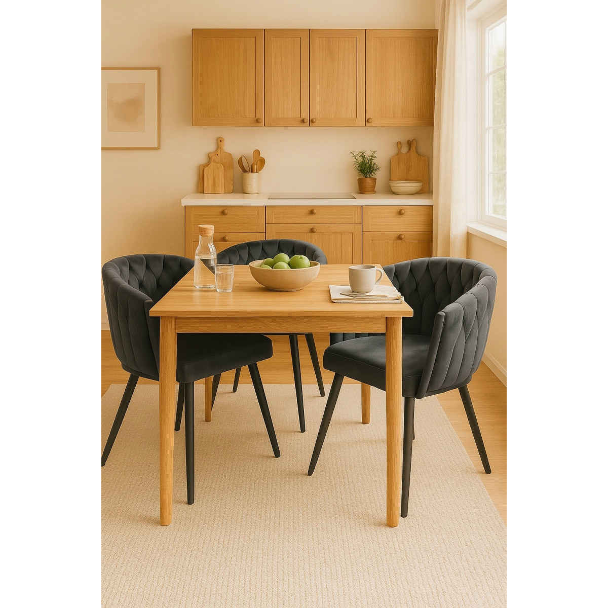 Scaunele PRINCESS confortabile și elegante în culoare gri închis