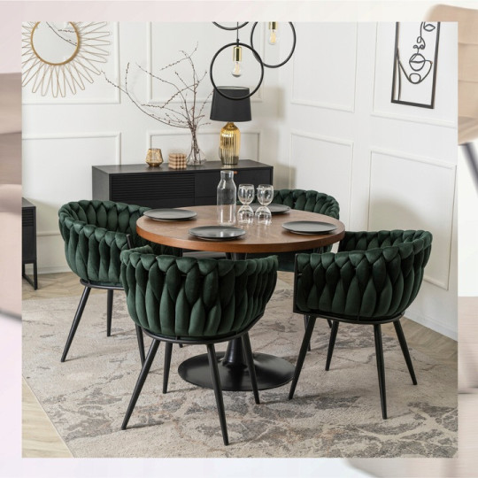 Scaunul de lux PRINCESS în culoarea verde pentru interior
