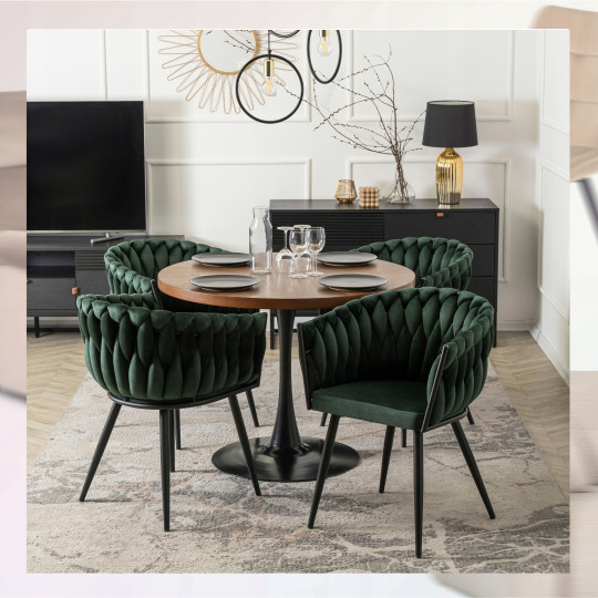 Scaunul de lux PRINCESS în culoarea verde pentru interior