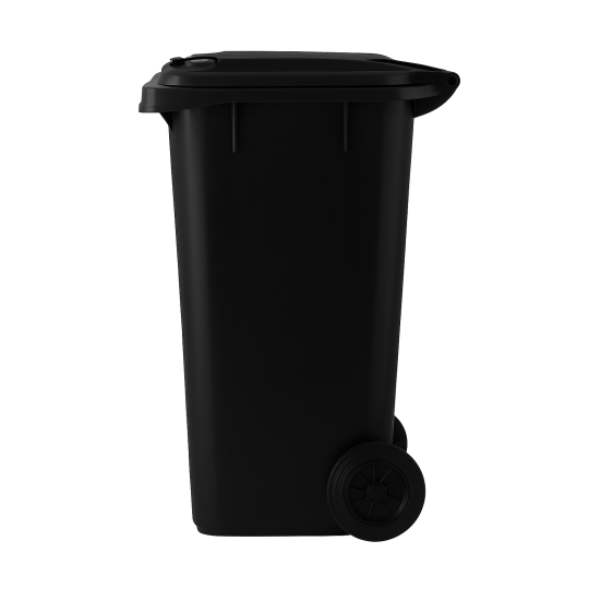 Coșuri de gunoi de 120 L de culoare neagră