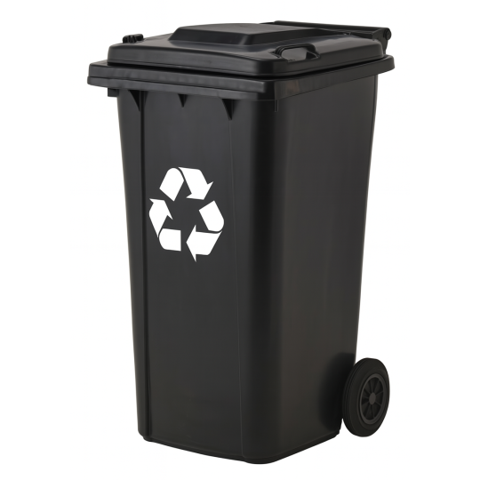 Coșuri de gunoi de 120 L de culoare neagră