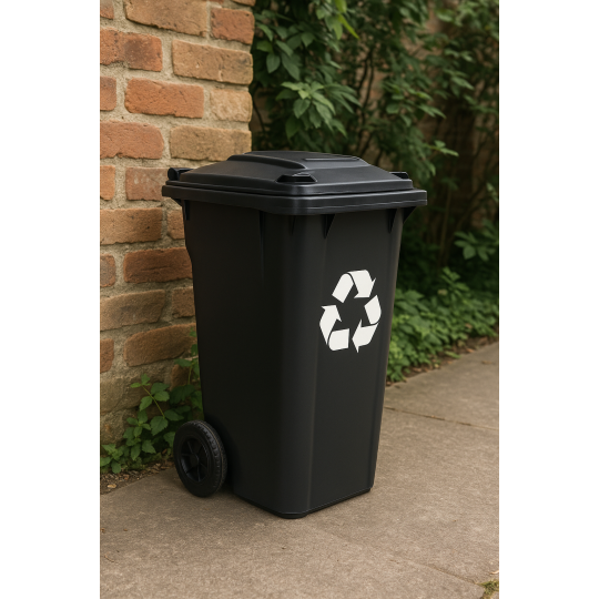 Coșuri de gunoi de 120 L de culoare neagră