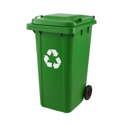 Coș de gunoi profesional de 120L de culoare verde