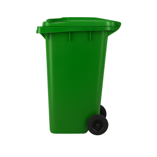 Coș de gunoi mare de 240L cu roți